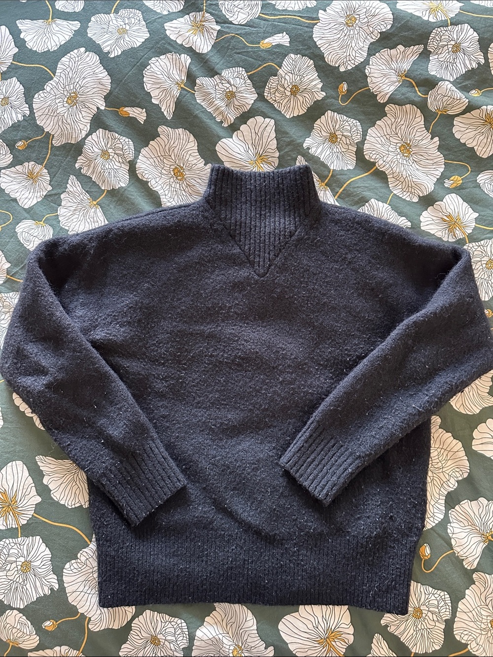 Madewell Black High-Neck Knit Sweater
